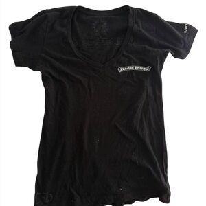Chrome hearts black V-Neck T-Shirt